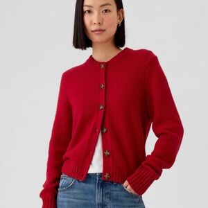 GAP Red Cardigan Sweater